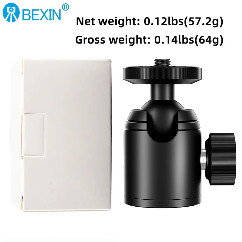 BEXIN 1/4 Thread Mini Tripod Ball Head 360 Degree Swivel used for camera extension bracket flash Mobile phone selfie stick thumbnail 5