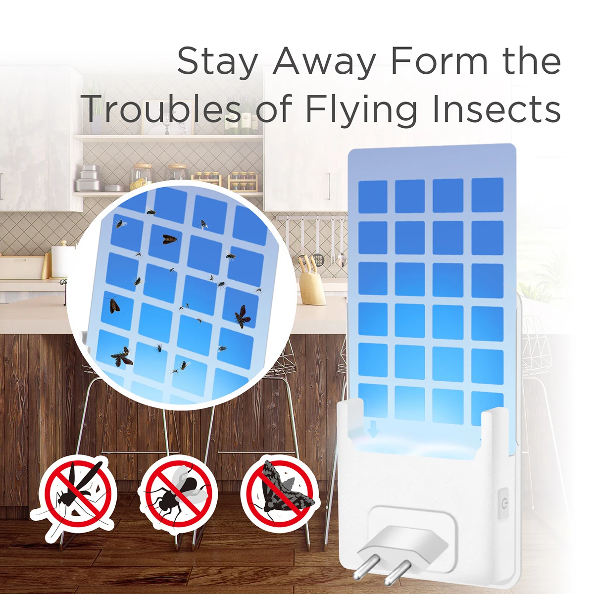 Adhesive Board Mosquito Killer Lamp, Indoor Non-toxic Adhesive Trap, Multifunctional Flying Insect Trap With Small Night Light thumbnail 2