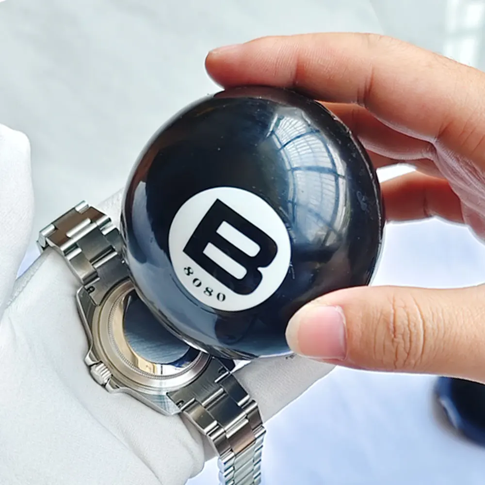 Watch Case Open Ball Durable 8088 6.5cm Black Rubber Safe Reliable Portable Watchmaker Watch Rotating Friction Ball Repair Tool thumbnail 2