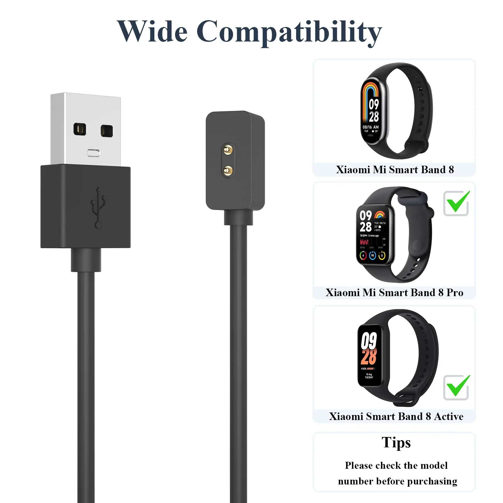 100mm Magnetic Charger For Xiaomi Mi Band 5 6 7 8 USB Charging Cable Dock For Xiaomi Miband 8 7 6 5 Charging Wire Accessories thumbnail 4