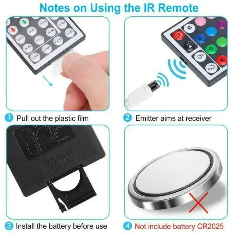 LED Strip RGB 5V USB Controller 44 Keys Tuya Connector IR Remote Control Dimmer for 5050 2835 RGB LED Strip Light TV Backlight thumbnail 4