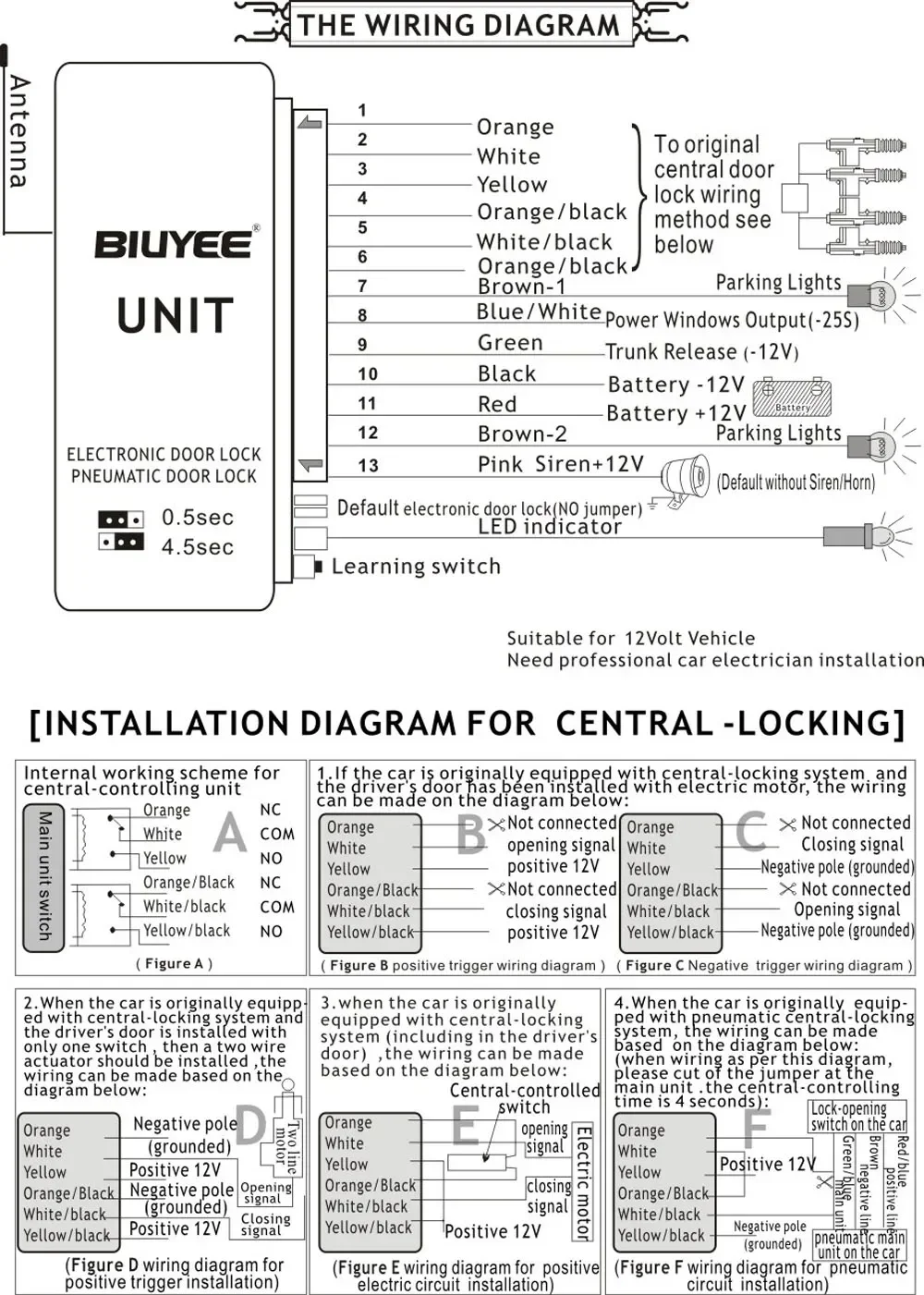 HOT Universal Keyless Entry System Car Alarm Systems Device Auto Remote Control Kit Door Lock Vehicle Central Locking And Unlock thumbnail 4