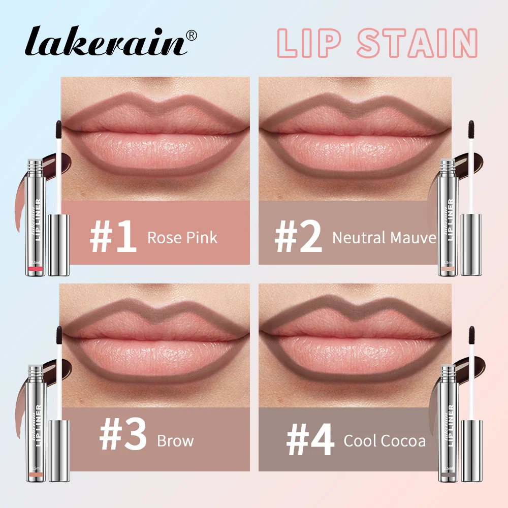 4colors Highly Pigmented Lip Liner Tattoo Matte Peel Off Enhance Lip Liner Lasting Lip Stain Waterproof Transfer-proof Lipstick thumbnail 5