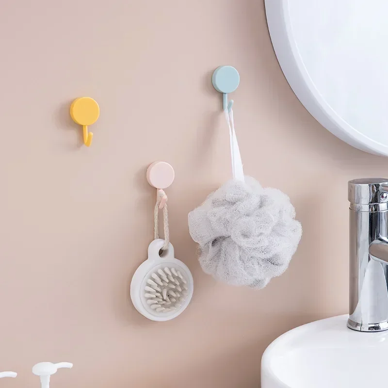 10PCS Self Adhesive Wall Hook Strong Without Drilling Coat Bag Bathroom Door Kitchen Towel Hanger Hooks Home Storage Accessories thumbnail 2