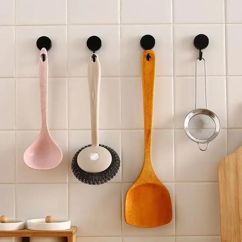 10PCS Self Adhesive Wall Hook Strong Without Drilling Coat Bag Bathroom Door Kitchen Towel Hanger Hooks Home Storage Accessories thumbnail 5