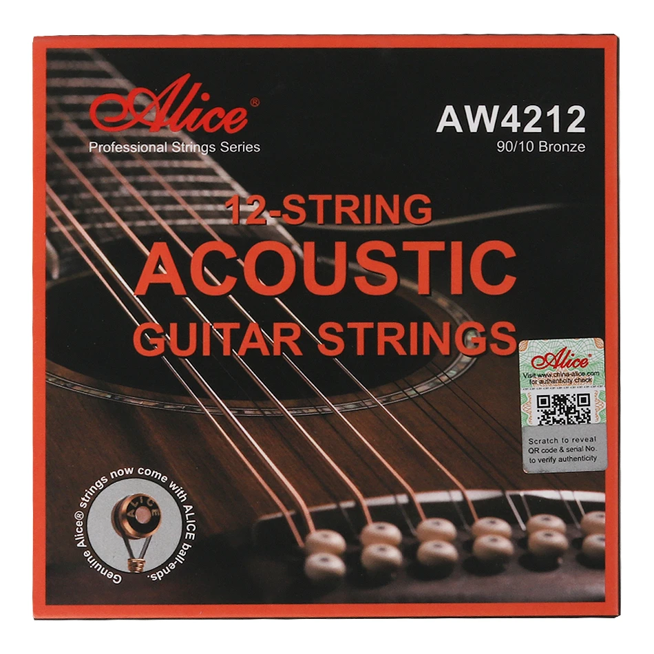 Alice AW4112 AW4212 12-STRING Acoustic Guitar Strings Bronze Anti-Rust Coating thumbnail 3