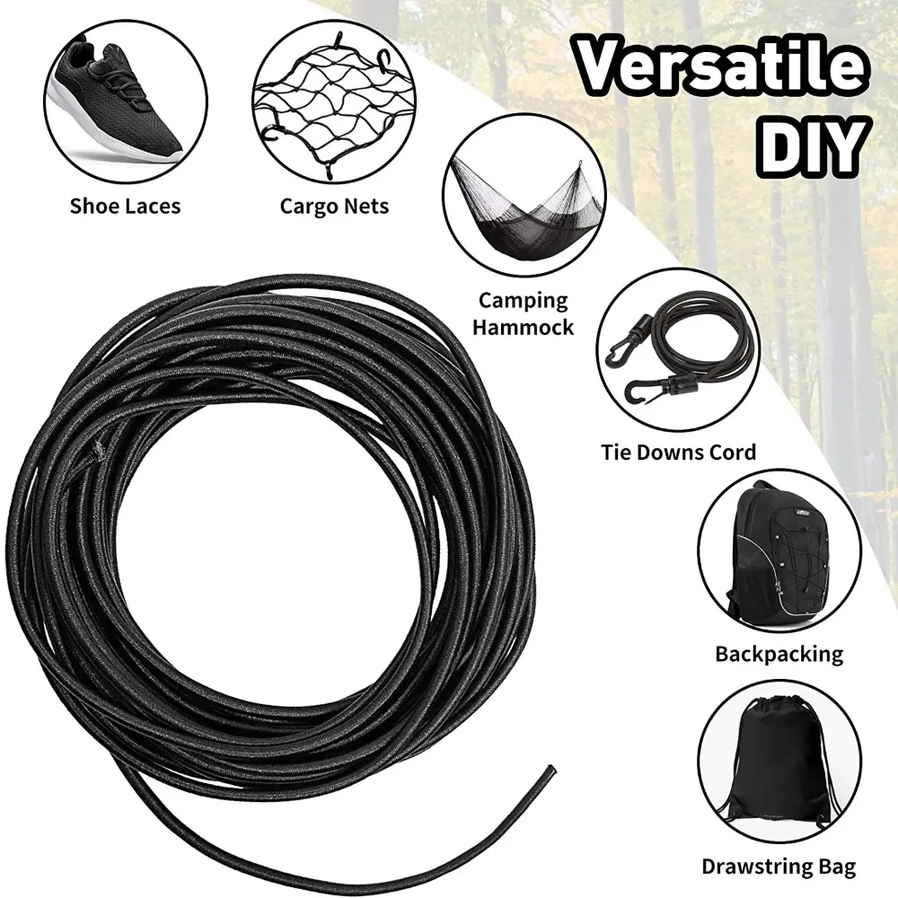 3/4/5/6mm Elastic Rope Rubber Belt Bungee Cords Strong Rubber Band Sewing Garment Craft for DIY Sewing Accessorie thumbnail 6