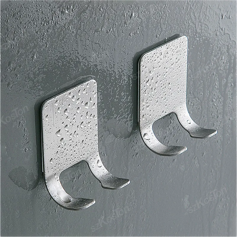 1-4PCS No-Punch Razor Holder Adhesive Stainless Steel Storage Hook Bathroom Razor Waterproof Wall Mounted Shelf Razor Holder thumbnail 2