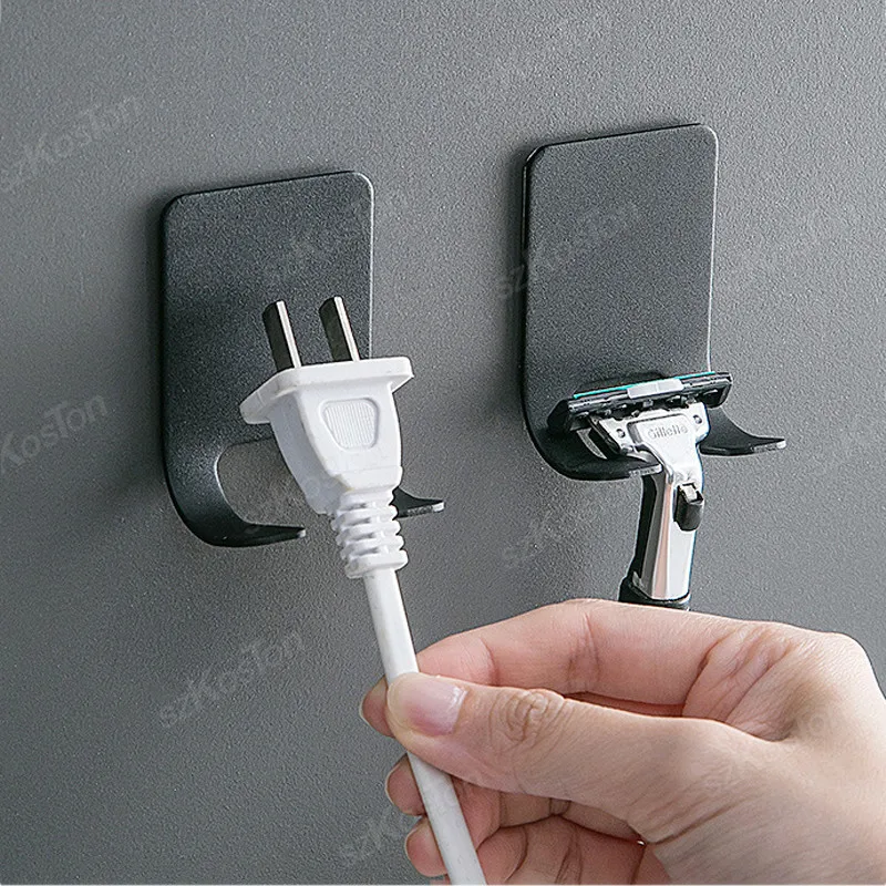 1-4PCS No-Punch Razor Holder Adhesive Stainless Steel Storage Hook Bathroom Razor Waterproof Wall Mounted Shelf Razor Holder thumbnail 3