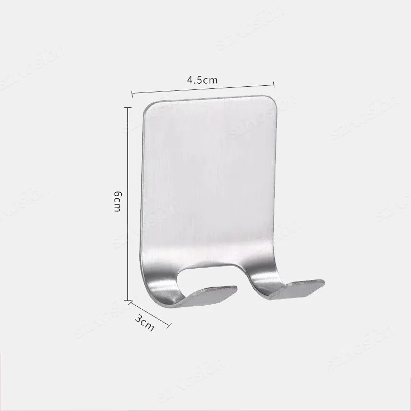 1-4PCS No-Punch Razor Holder Adhesive Stainless Steel Storage Hook Bathroom Razor Waterproof Wall Mounted Shelf Razor Holder thumbnail 6