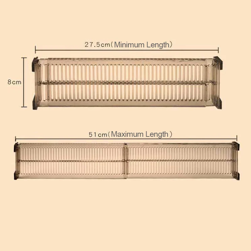 2pcs/set Adjustable Clapboard Drawer Divider Partition DIY Durable Storage Organiser Wardrobe Closet Punch-free Separator Tools thumbnail 5