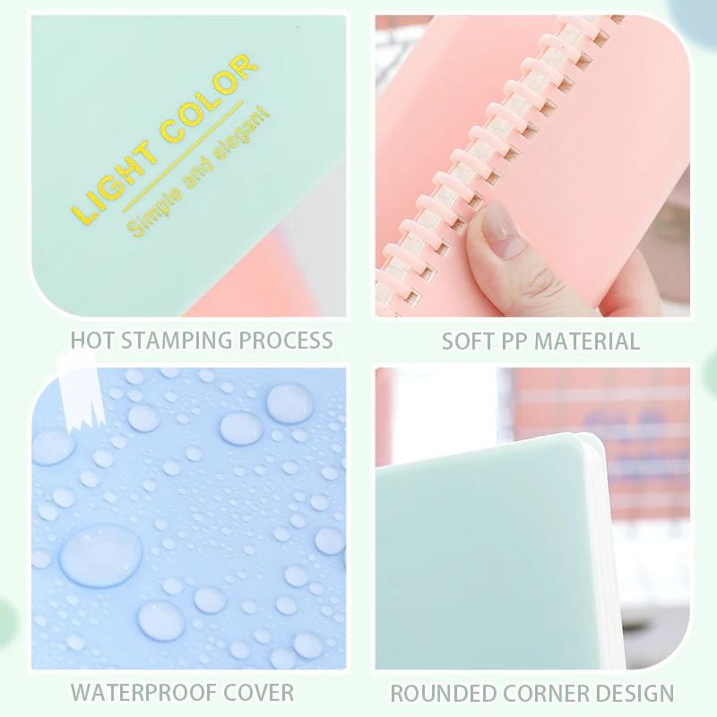 A5/B5 Multi color Soft Elastic Spiral Soft Coil Notebook 70 sheets, with an easy to tear inner page design thumbnail 5