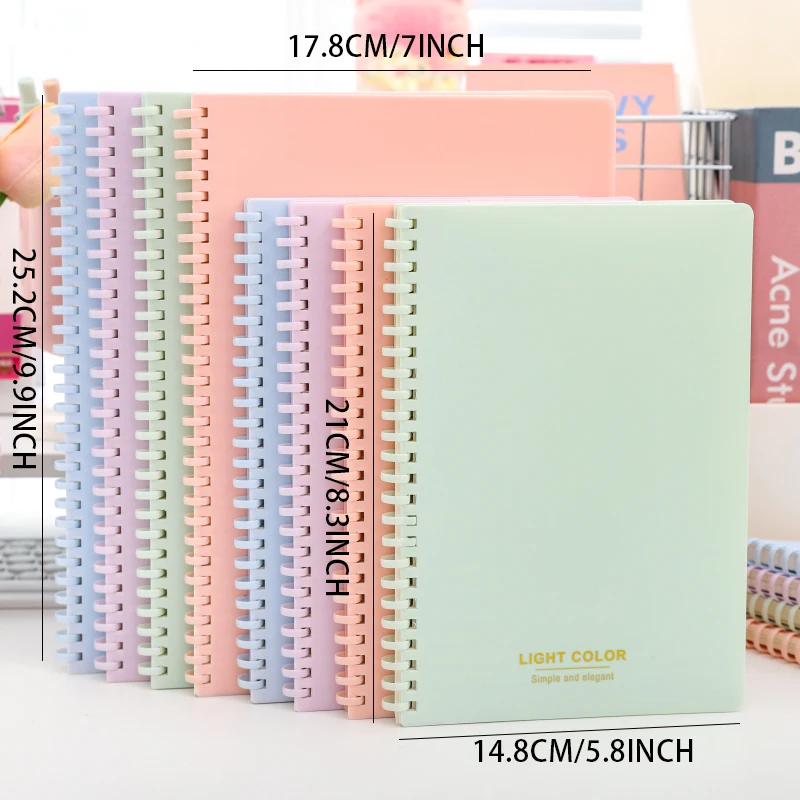 A5/B5 Multi color Soft Elastic Spiral Soft Coil Notebook 70 sheets, with an easy to tear inner page design thumbnail 3