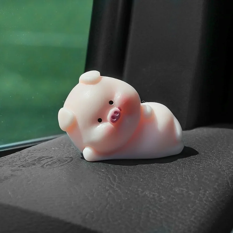 Car Mini Pig Ornaments Auto Center Console DIY Decoration Pendant Cartoon Resin Piglet Home Figurines Miniatures Desktop Decor thumbnail 5