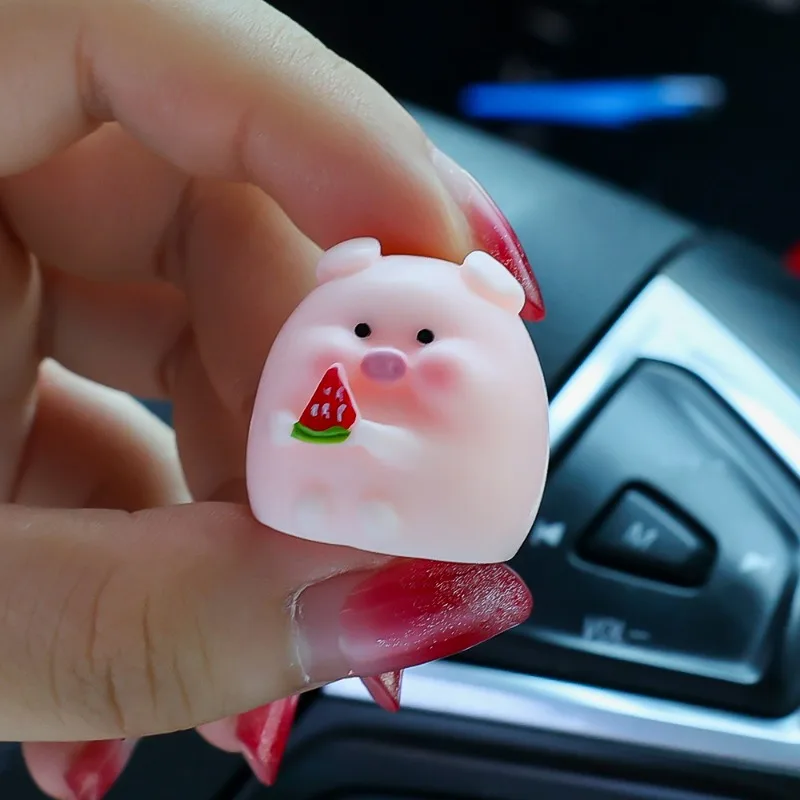 Car Mini Pig Ornaments Auto Center Console DIY Decoration Pendant Cartoon Resin Piglet Home Figurines Miniatures Desktop Decor thumbnail 6