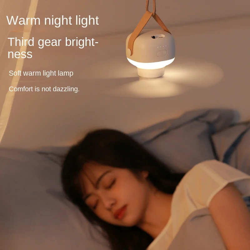 Portable wireless mini ceiling fan light USB fan with remote control, stand, night light, home, outdoor, camping, New Year gifts thumbnail 5