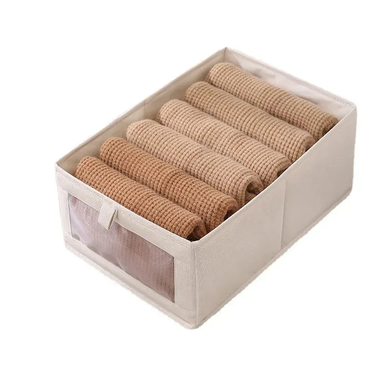 1Pcs Pants Storage Box Clothes Organizers of Cabinets and Drawers Fabric Foldable Boxes for Bedroom Wardrobe Organization Home ﻿ thumbnail 4