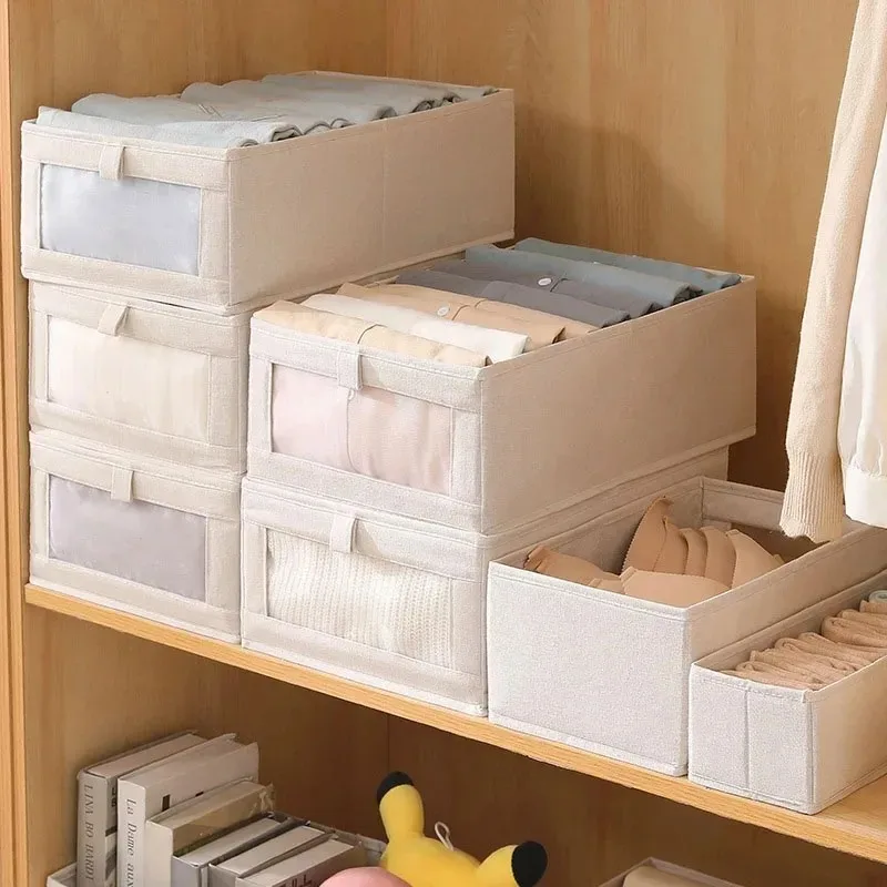 1Pcs Pants Storage Box Clothes Organizers of Cabinets and Drawers Fabric Foldable Boxes for Bedroom Wardrobe Organization Home ﻿ thumbnail 5