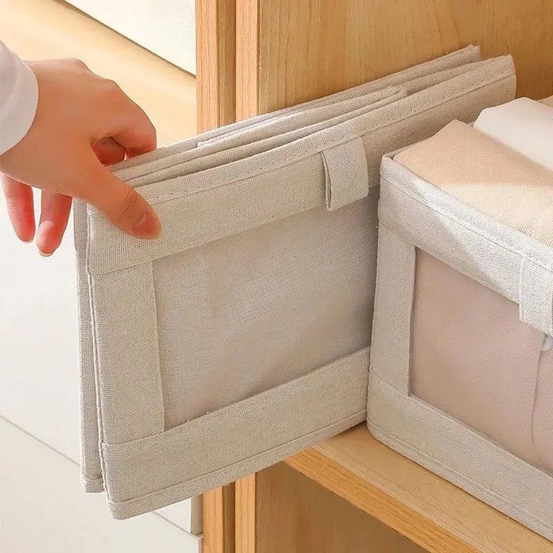 1Pcs Pants Storage Box Clothes Organizers of Cabinets and Drawers Fabric Foldable Boxes for Bedroom Wardrobe Organization Home ﻿ thumbnail 3
