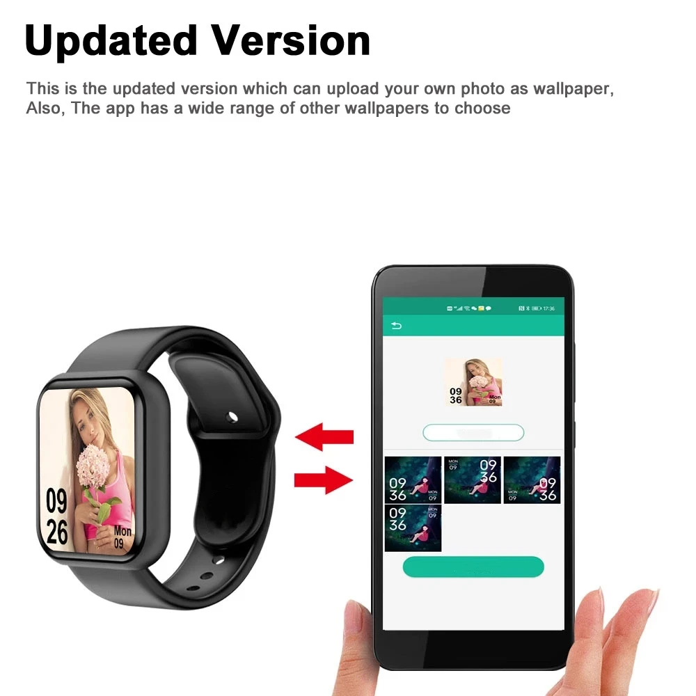 Men Smart Watch Women Watches Electronic Bracelet Message Remind Weather Clock Fitness Monitor Y68 Smartwatch For Android IOS thumbnail 6