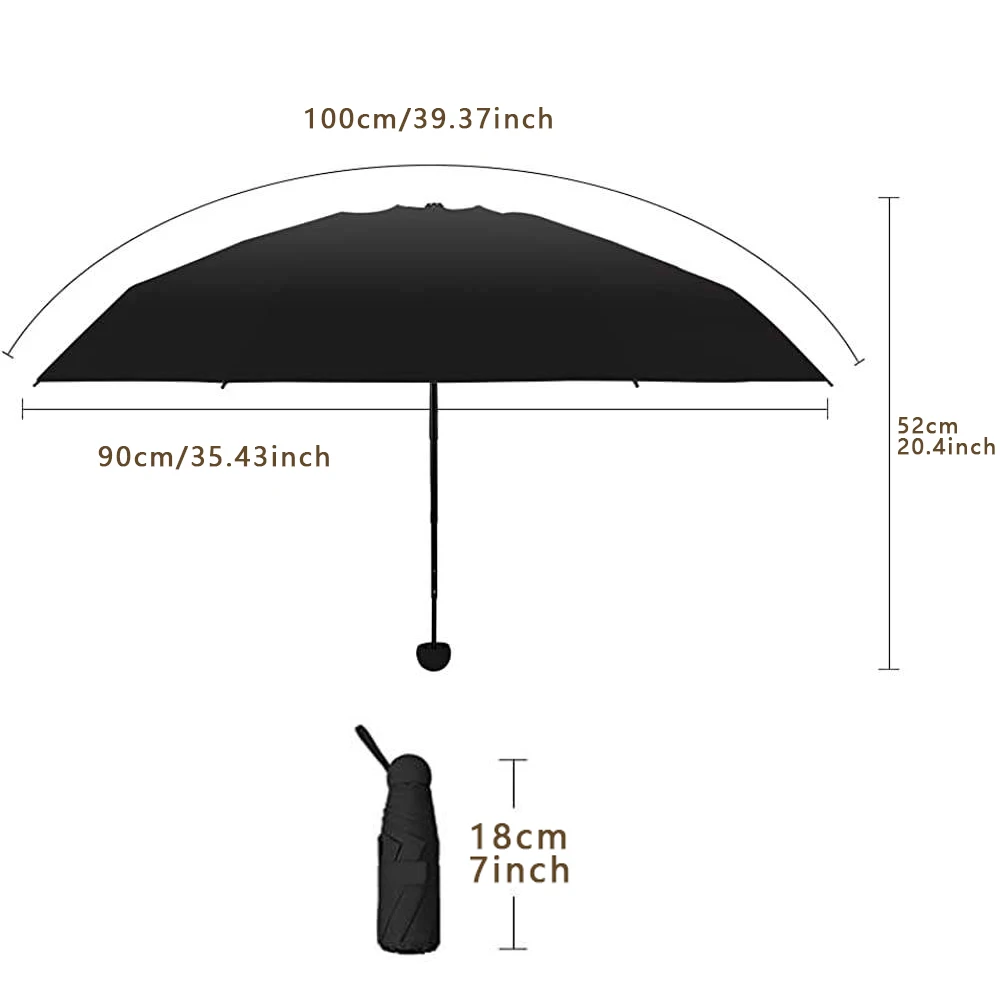 Mini Foldable umbrella UV protection Mini Sun Umbrella dual use portable box to store sunshade umbrella Mini umbrella zwq thumbnail 3