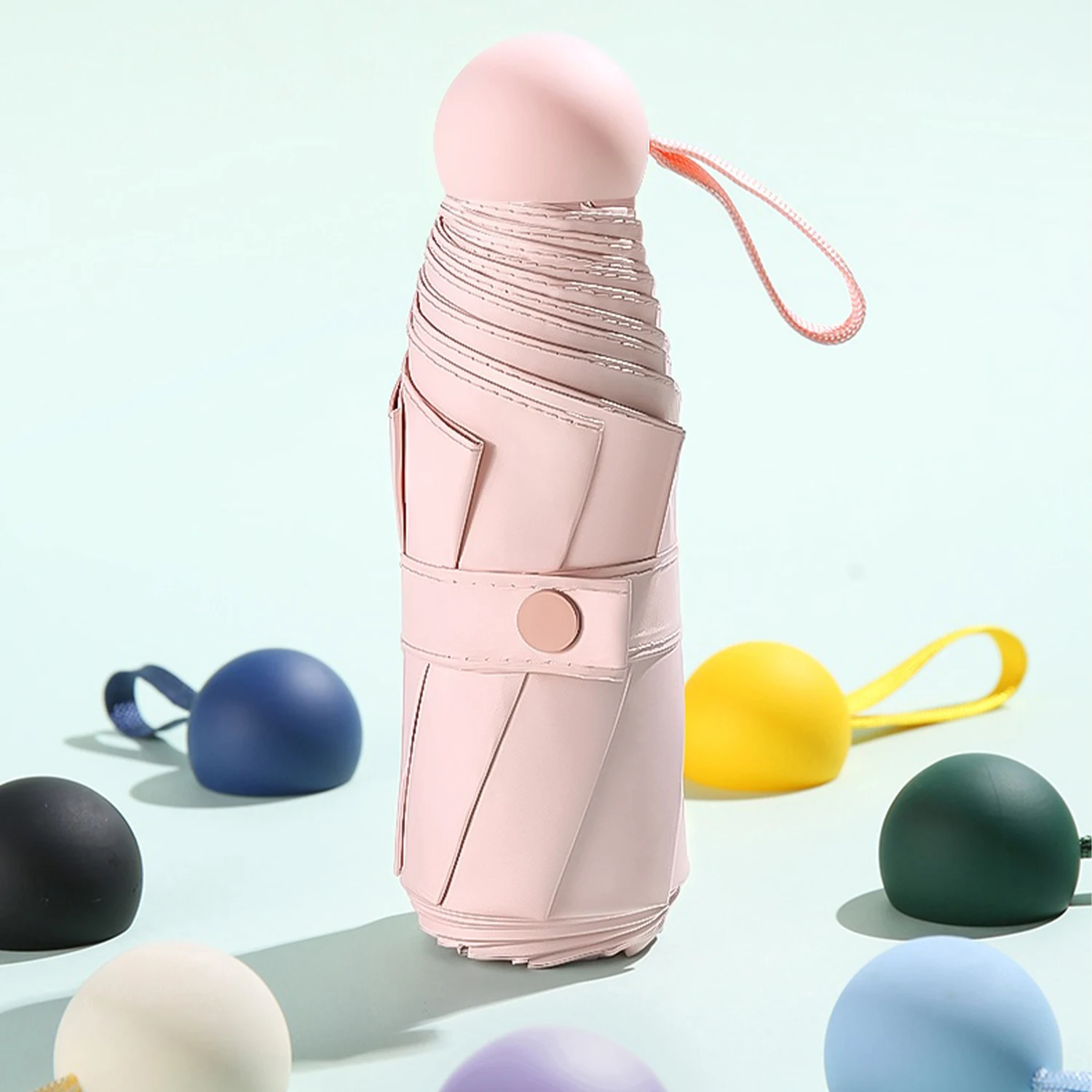 Mini Foldable umbrella UV protection Mini Sun Umbrella dual use portable box to store sunshade umbrella Mini umbrella zwq thumbnail 4
