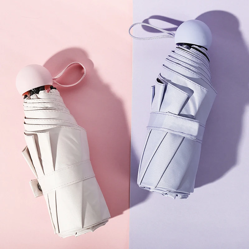 Mini Foldable umbrella UV protection Mini Sun Umbrella dual use portable box to store sunshade umbrella Mini umbrella zwq thumbnail 2