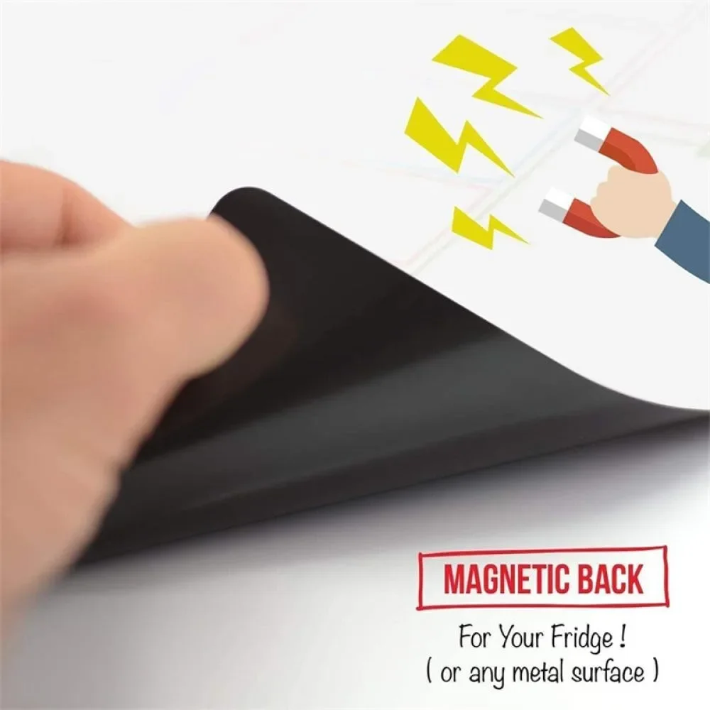 A4/A3 Magnetic Whiteboard Dry Erase White Board Markers Office Home Erasable Flexible Refrigerator Magnet Memo Message Board thumbnail 3
