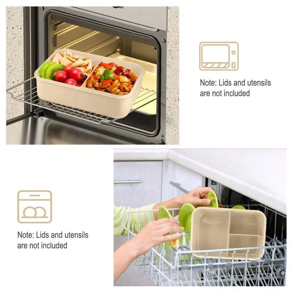 Compartment Lunch Box Portable Kids Students Office Bento Box With Fork and Spoon Microwave Food Storage Container for Picnic thumbnail 5