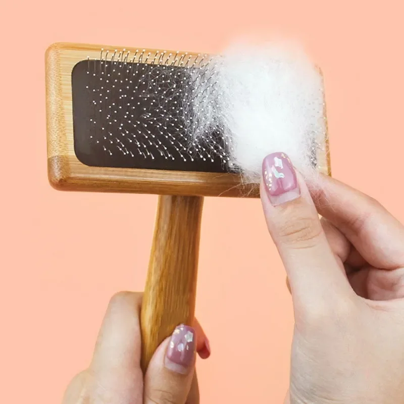 Dog Comb Wooden Dogs Brush Pet Hair Remover Dog Grooming Brush for Pet Hair Knot Opening Massage Cat Brushes Pet Accessories thumbnail 2