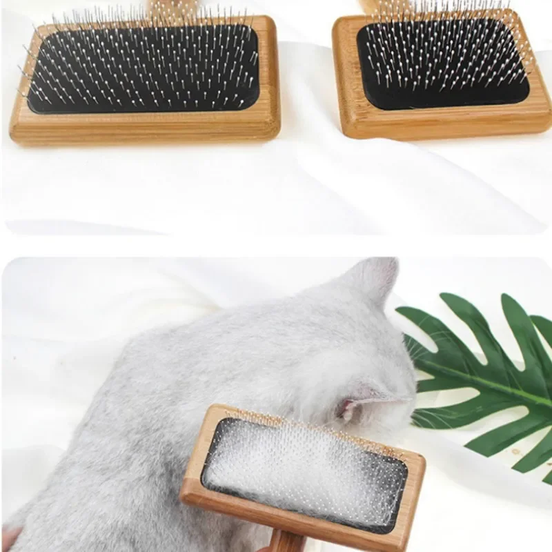 Dog Comb Wooden Dogs Brush Pet Hair Remover Dog Grooming Brush for Pet Hair Knot Opening Massage Cat Brushes Pet Accessories thumbnail 5