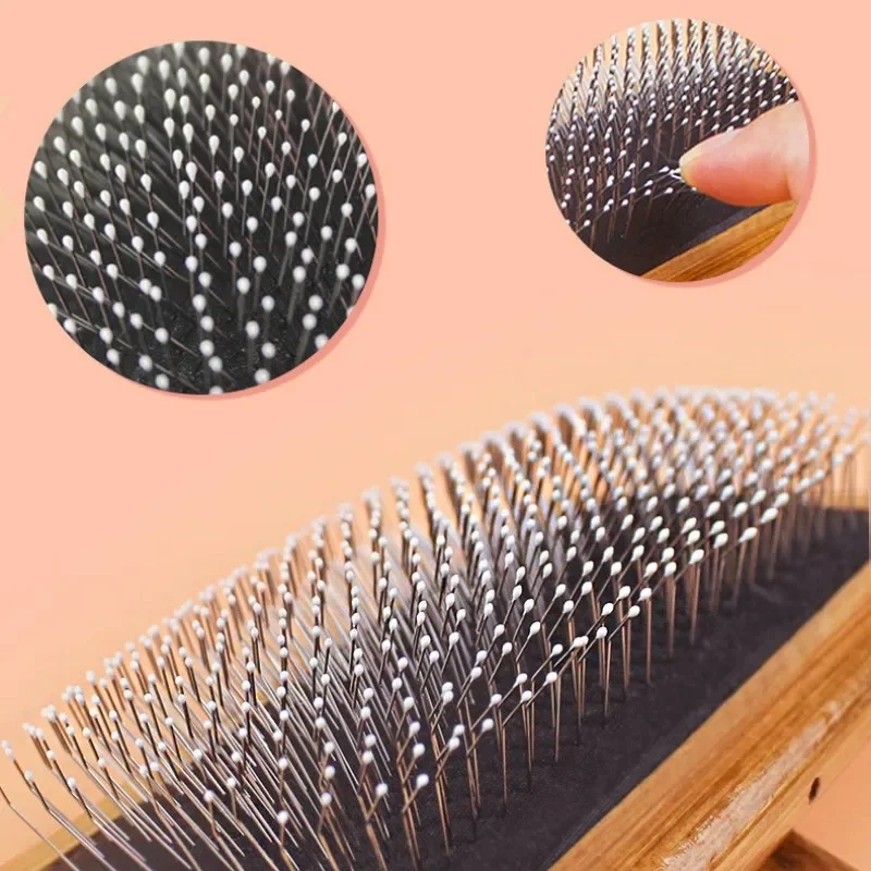 Dog Comb Wooden Dogs Brush Pet Hair Remover Dog Grooming Brush for Pet Hair Knot Opening Massage Cat Brushes Pet Accessories thumbnail 3