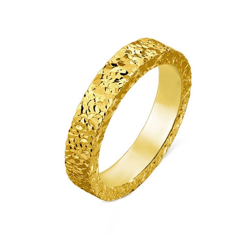 Stainless Steel 4mm Broken Ice Rings Women Size 5/6/7/8/9/10# Gold Color Bling Finger Ring Wedding Band Jewelry Girlfriend Gifts thumbnail 6