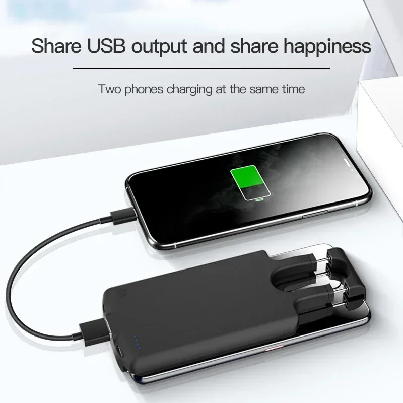 10000mah Universal Power Bank Battery Case For iPhone Samsung Huawei Xiaomi Redmi Oneplus Oppo Adjustable Battery Charger Case thumbnail 3