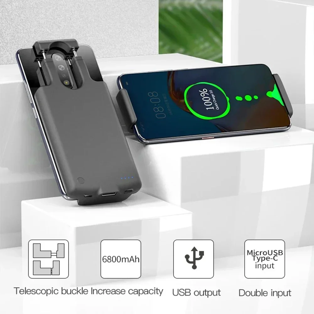 10000mah Universal Power Bank Battery Case For iPhone Samsung Huawei Xiaomi Redmi Oneplus Oppo Adjustable Battery Charger Case thumbnail 5