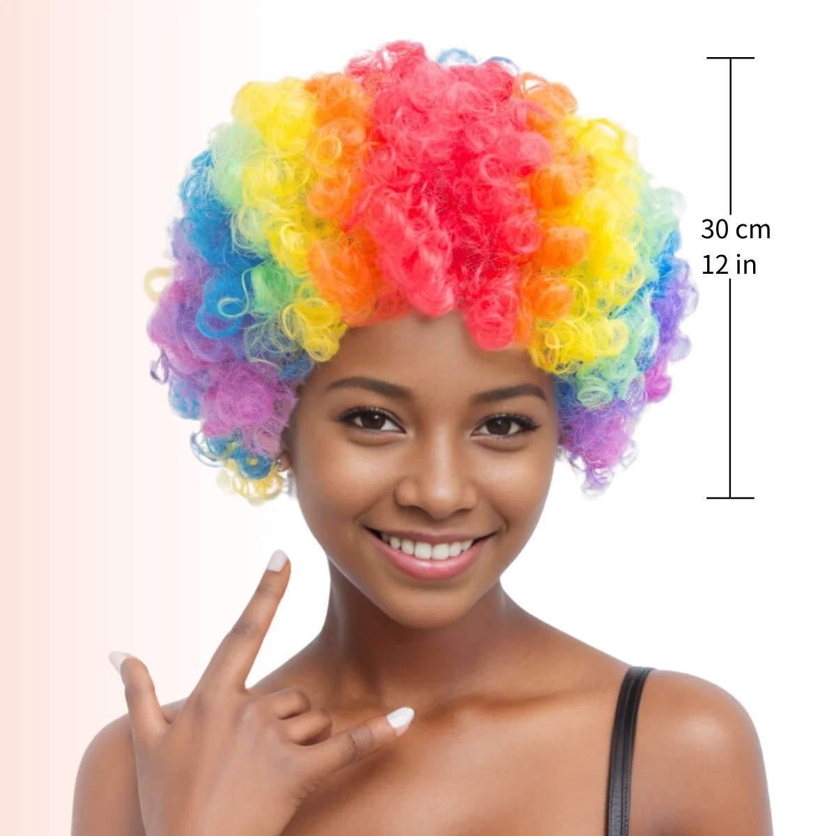 Clown Wig Afro Puff Wigs 80s Cosplay Anime Party Christmas Halloween Fancy Funny Wigs thumbnail 4