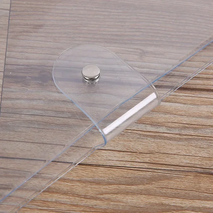 A7 A6 A5 Loose Leaf Binders Transparent Soft PVC 6 Hole Notebook Cover DIY Document Bag Clear Snap Button Close Case thumbnail 5