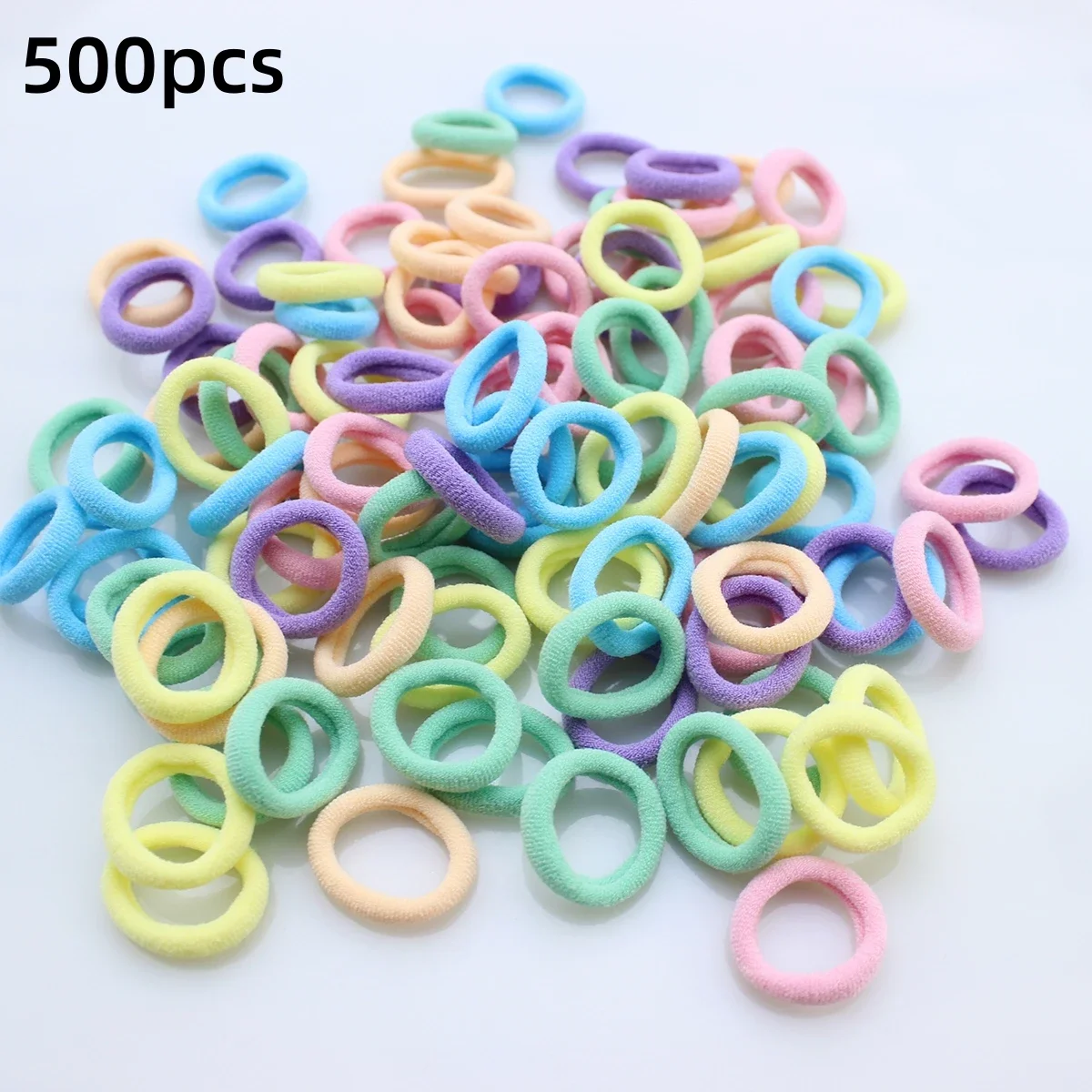 100/300/500 pcs Girls Colorful Elastic Hair Bands Ponytail Hold Hair Tie Rubber Bands Scrunchie Hair Accessories Bands for Girls thumbnail 3