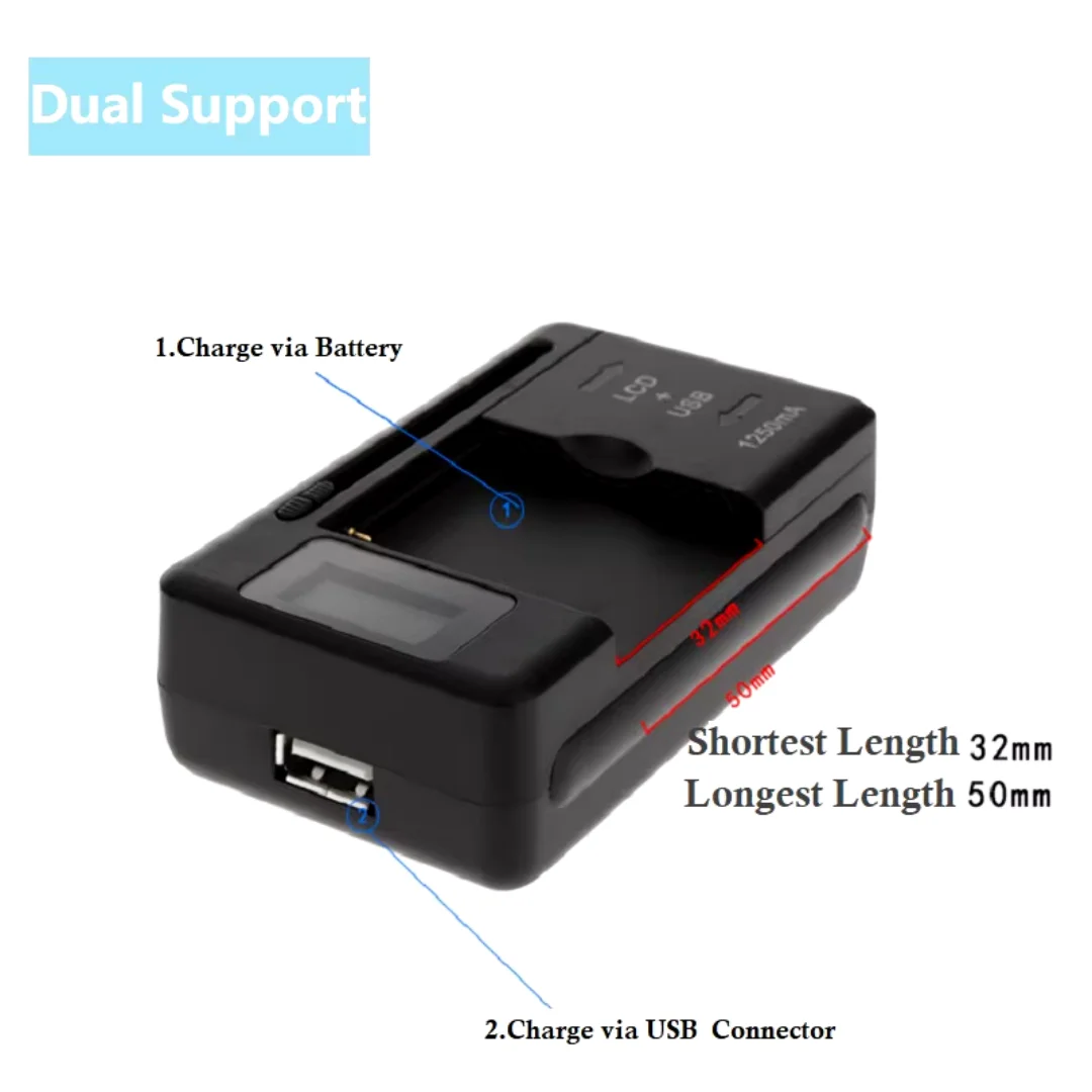 New Car Universal Mobile Battery Charger EU US Plug in LCD Indicator Screen USB Port for Mobile Phone Battery Charger thumbnail 2