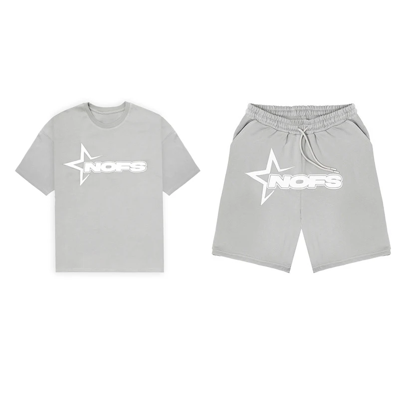 Y2K T-shirt Short Kpop Street Fashion Print Unisex Short Sleeve Tops Casual Loose Drawstring Shorts Pant Women Men Clothing Tees thumbnail 6