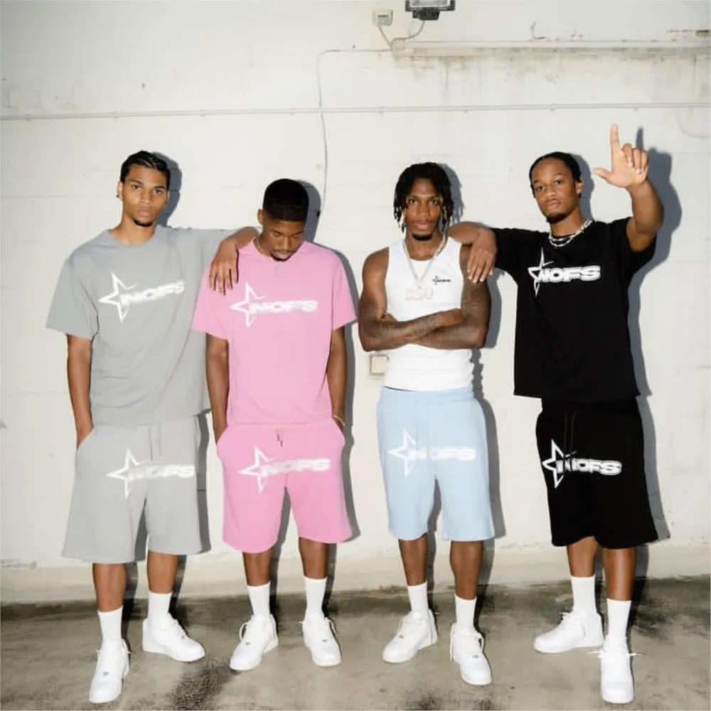 Y2K T-shirt Short Kpop Street Fashion Print Unisex Short Sleeve Tops Casual Loose Drawstring Shorts Pant Women Men Clothing Tees thumbnail 4