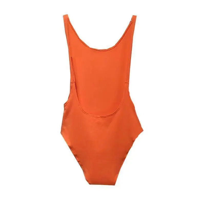 Casual All-Match Women's T-Shirt Solid Color Backless Sleeveless Vest Sexy Playsuit Slim Basic Tank Top U-Neck Bodysuit Jumpers thumbnail 6