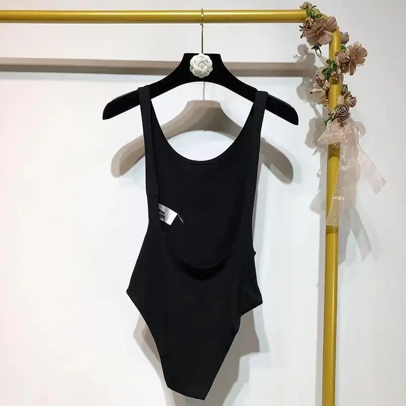 Casual All-Match Women's T-Shirt Solid Color Backless Sleeveless Vest Sexy Playsuit Slim Basic Tank Top U-Neck Bodysuit Jumpers thumbnail 4