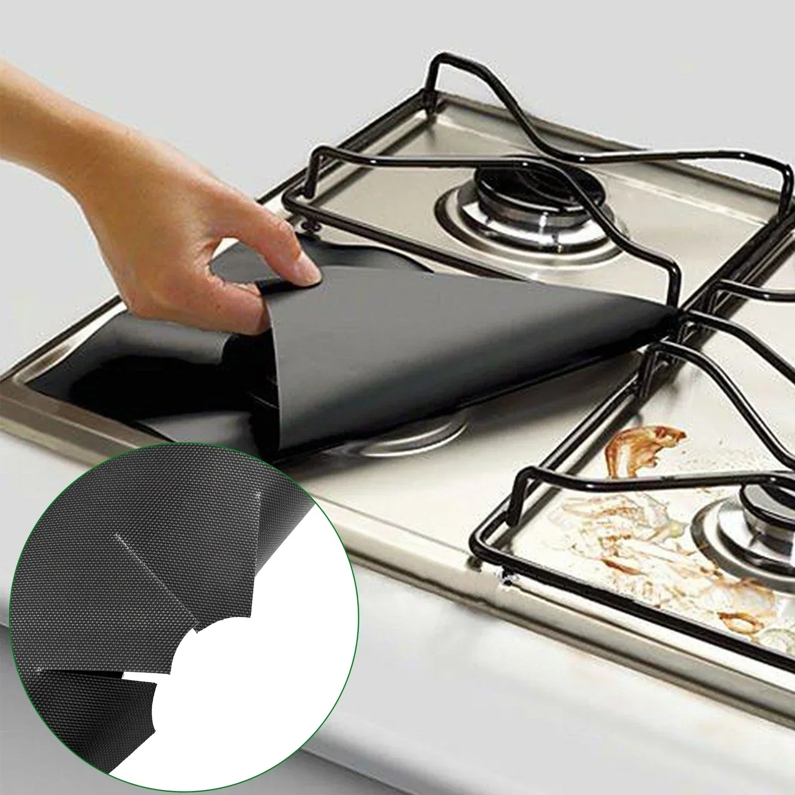 1/4PCS Gas Stove Protector Stovetop Burner Covers Kitchen Accessories Washable Mat Cooker Cover  cooking  stove cover thumbnail 2