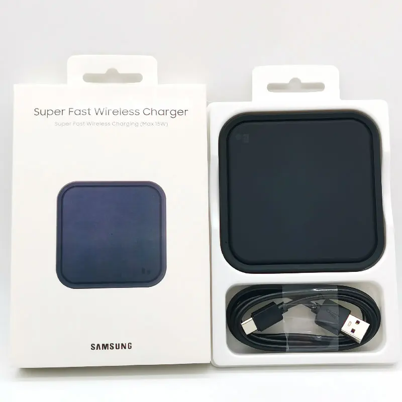 Samsung 15W Wireless Charger Fast Charge Pad For Galaxy S25 S24 S23 S22 S21 S20 Note 20 Ultra 10 9 Plus Z Flip Fold 7 6 5 4 3 2