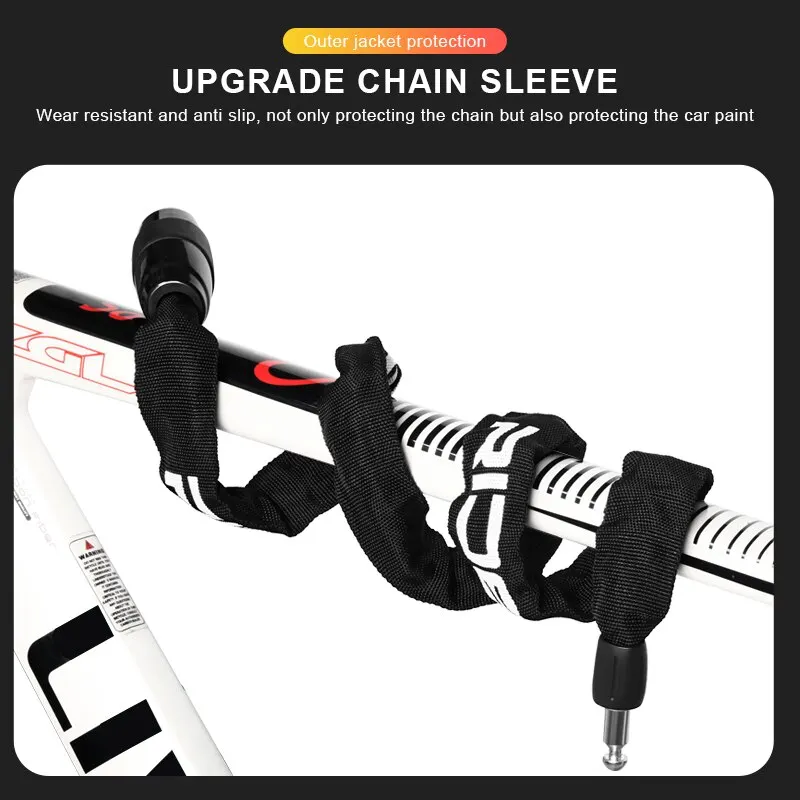 95cm Motorcycle Chain Lock Portable Anti-theft High Security MTB Mountain Bike Lock With 2 Keys For Scooter Electric E-Bike thumbnail 6