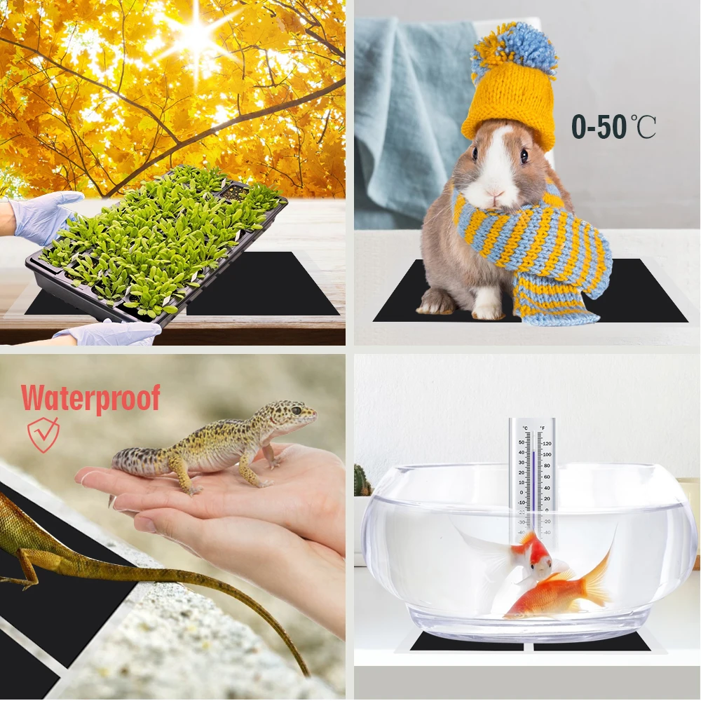 5-45W Waterproof Reptile Heater Mat with Temperature Control Adjustable Controller Indoor Garden Seedling Warm Plant Heating Pad thumbnail 6
