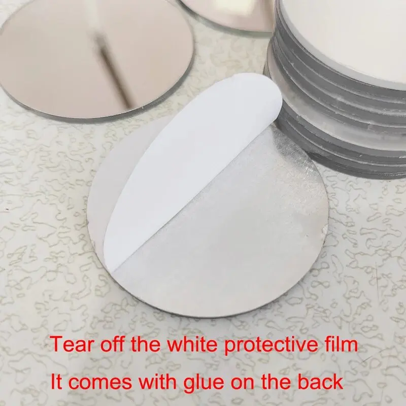 5Pcs Diy Mobile Phone Case Self-Adhesive Lens Sticker Portable Makeup 2mm Round Mirror Sticker Mirror Decal For Smartphone thumbnail 5
