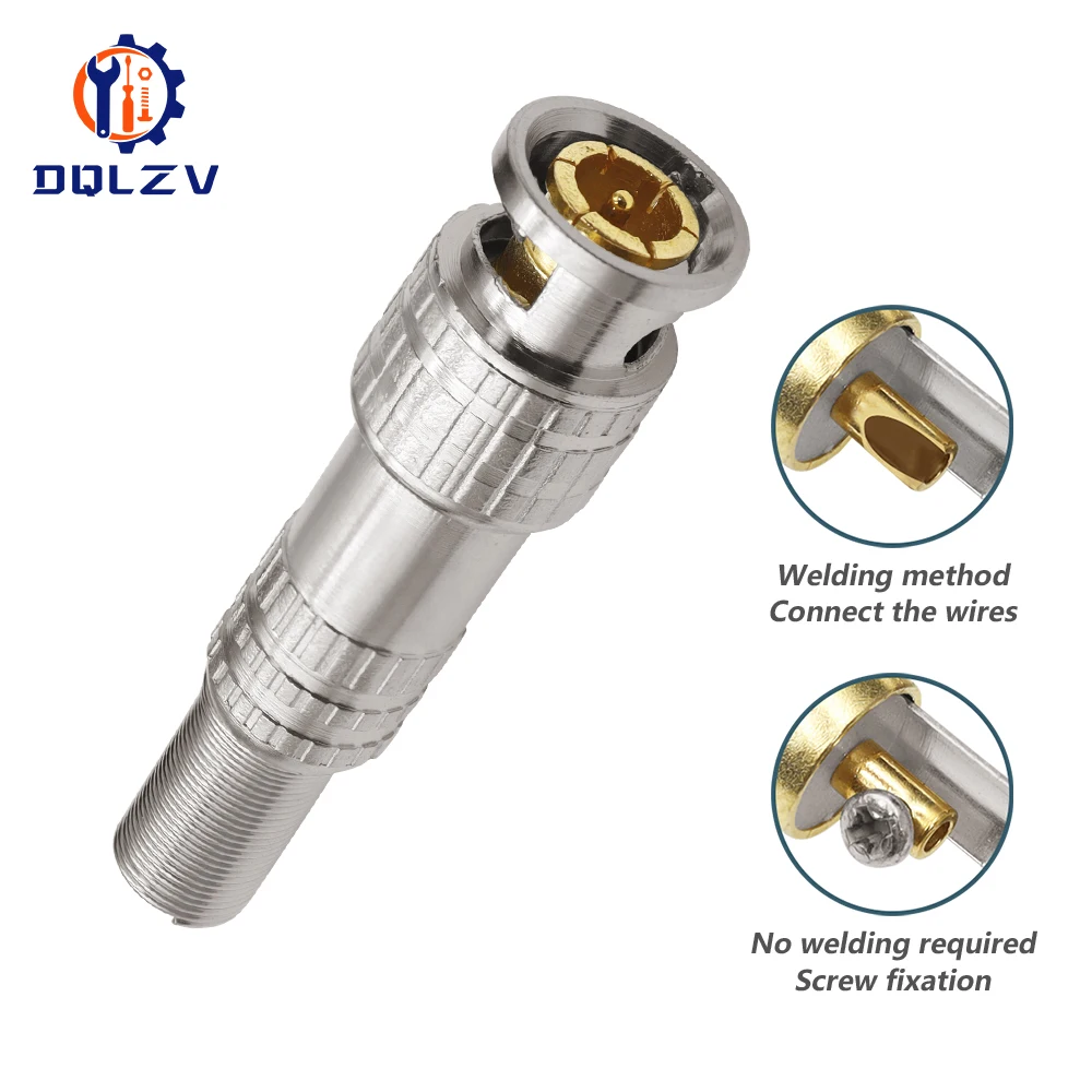 BNC JR-B25 Male Solderless BNC Connector for Security Cctv Camera System Wired Cctv Camera Security System Kit thumbnail 3
