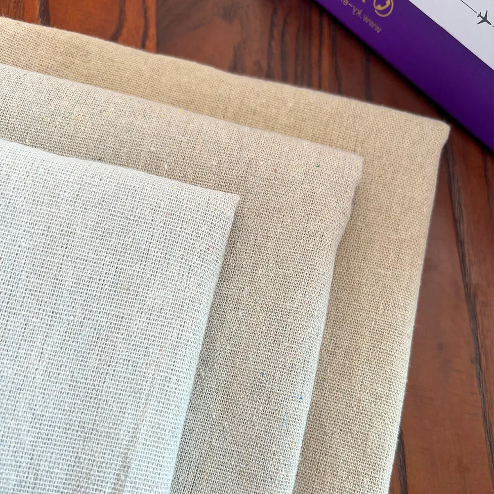 Raw Cloth Patchwork Painting Hemp Cotton Linen Fabric Burlap Sewing Textile Quilting Organic Material Craft Decoration 50x150cm thumbnail 4